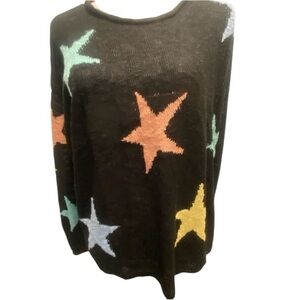 Umgee Women’s Sweater Stars Colorful New medium, like POL & Easel
